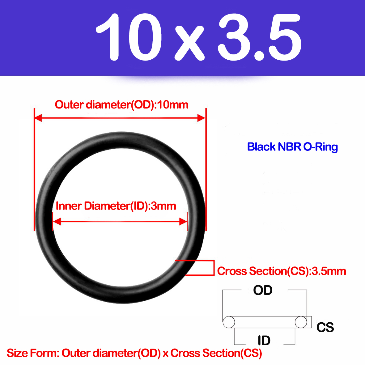 CS 3.5mm,NBR O Ring Sealing Ga - Auto Repair Cs ulasan dan harga