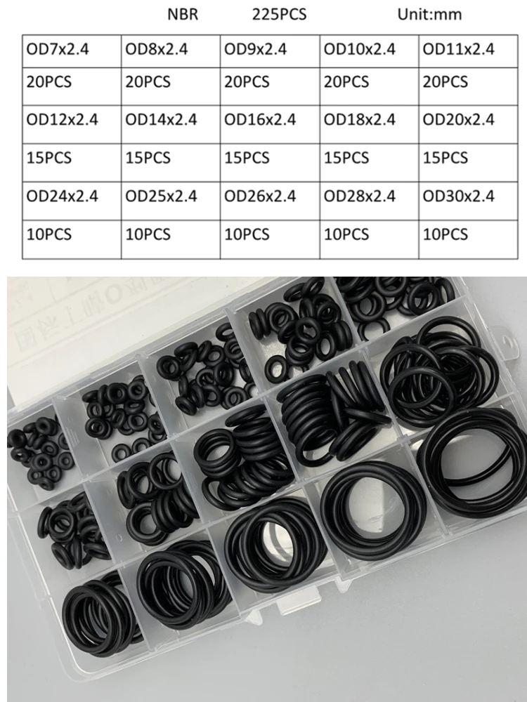 CS 2.4mm 225 PCSNBR Rubber O R - Auto Repair Cs ulasan dan harga