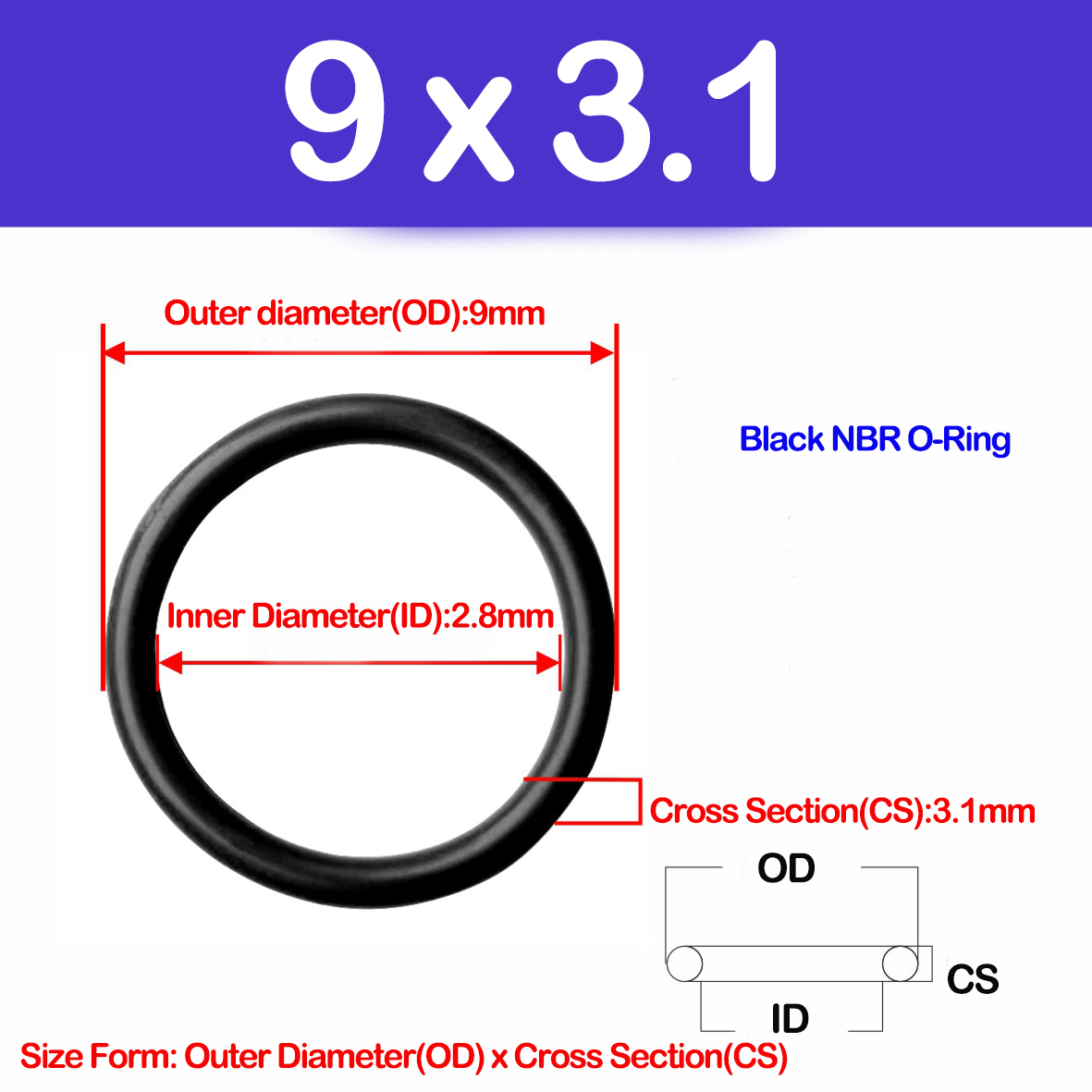 Cross Section(CS) 3.1MM,NBR O  - Auto Repair Cs ulasan dan harga