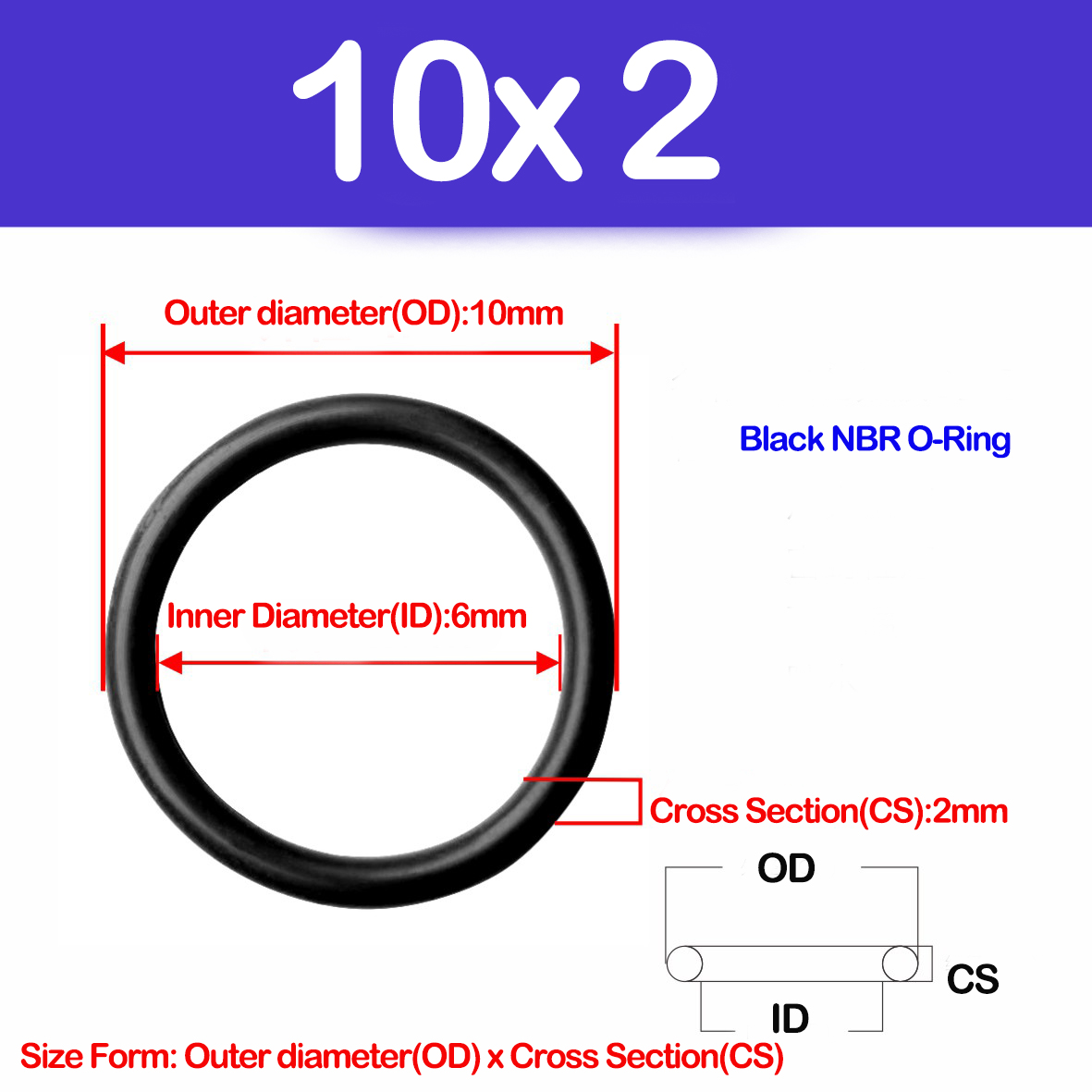 WD CS 2mm,NBR O Ring Sealing G - Auto Repair Cs ulasan dan harga