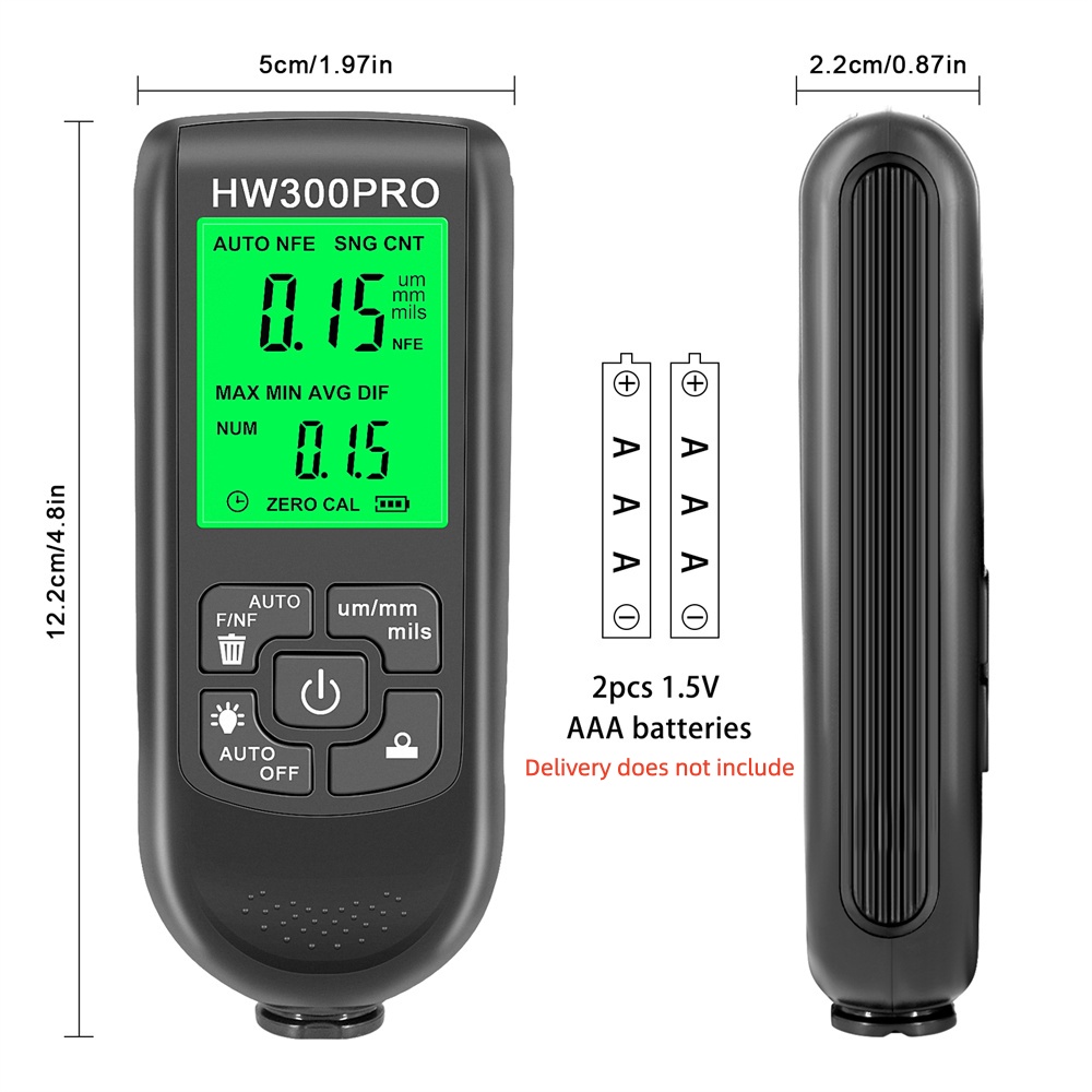 HW-300PRO Coating Thickness Ga - Paint Thickness Gauge ulasan dan harga