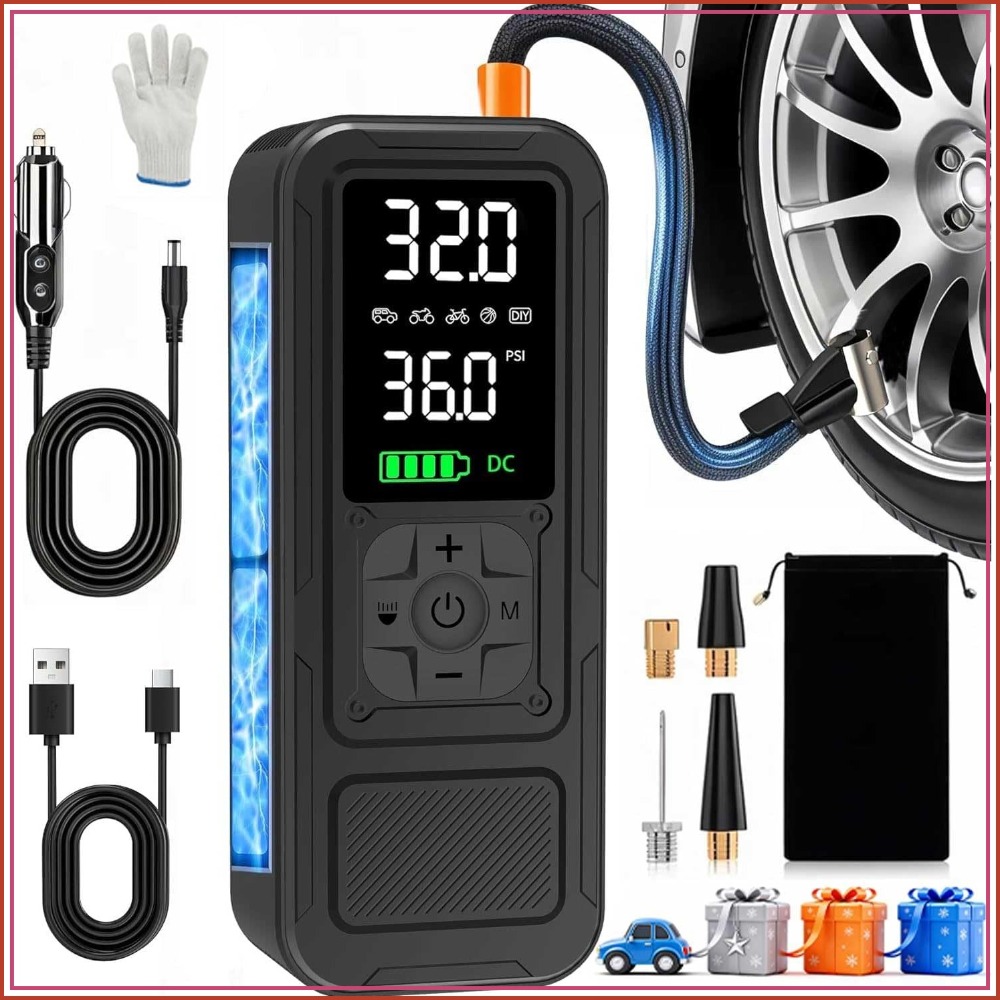 6000mAh Cordless Tire Inflator - Air Compressor ulasan dan harga